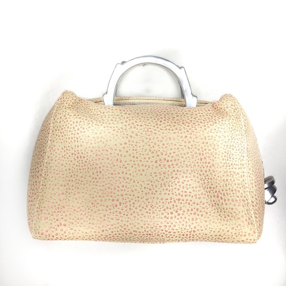latico Handbags - 🛑SOLD🛑Latico Cream & Pink Pebble Leather Satchel